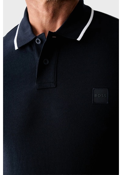 Boss % 100 Pamuk Regular Fit Düğmeli Polo Erkek Polo 50566186 404 Lacivert