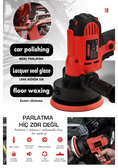Assur ASR403 Elektrikli Dikey Polisaj Zımpara Makinesi Kırmızı