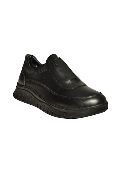Fox Shoes U555702403 Siyah Hakiki Deri Günlük Kadın Ayakkabı Siyah-hakiki Deri