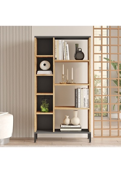Best Kitaplık Metal Ayaklı Çam Bes3-aa Atlantik Çam - Antrasit