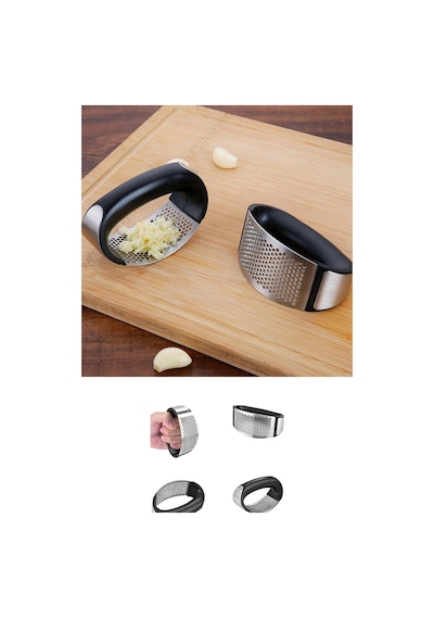 Yeni Sarımsak Ezici Paslanmaz Çelik Garlic Press Gümüş
