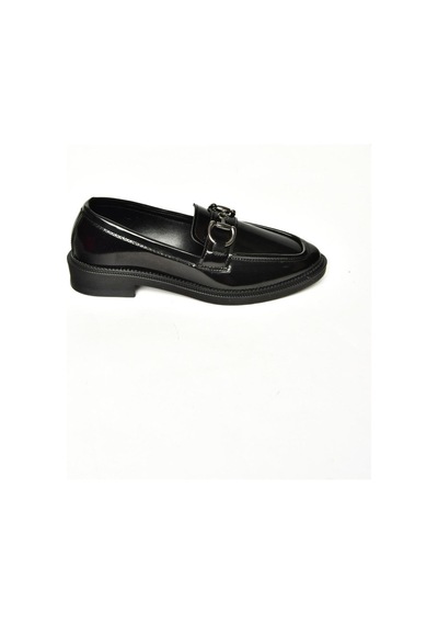 Fox Shoes T314598008 Siyah Rugan Loafer Makosen Kadın Ayakkabı Siyah