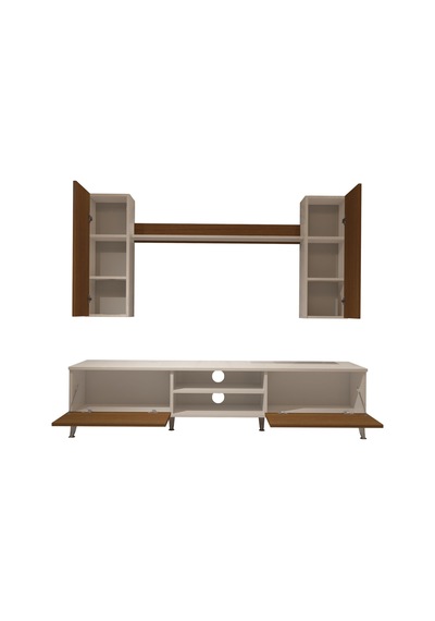 Decoraktiv Eko 7 Mdf Dvd Silver Tv Ünitesi Tv Sehpası Beyaz - Ceviz