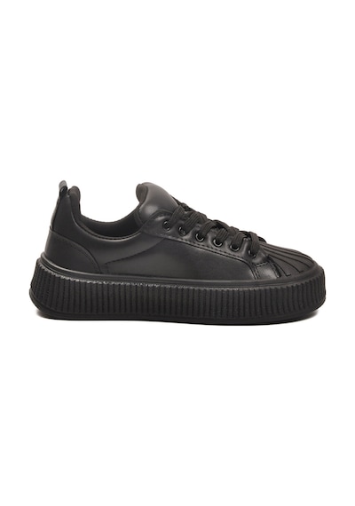 Siyah Bağcıklı Unisex Spor Ayakkabı Grov 410 G Siyah