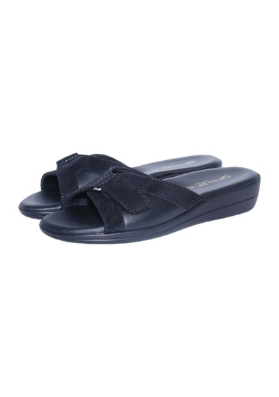 Ceyo 9863-7 Kemik Çıkıntısı (Halluks Valgus) Kadın Terlik Siyah
