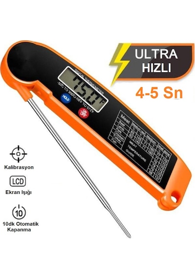 Katlanır Dijital Şiş Termometre -50+300C
