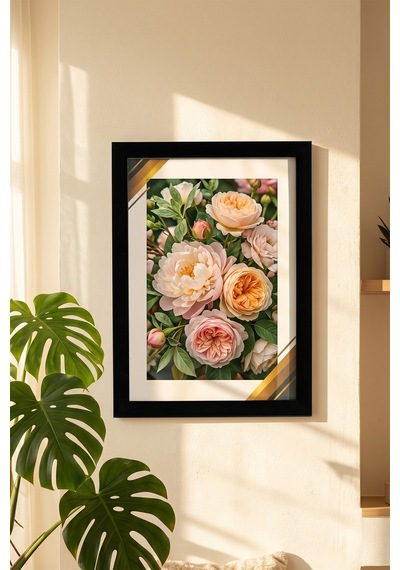 Porsima 4412 Siyah PVC Modern Dekoratif Cam Fotoğraf Çerçevesi Masa Duvar Fotoğraf Çerçevesi 21x29,7cm
