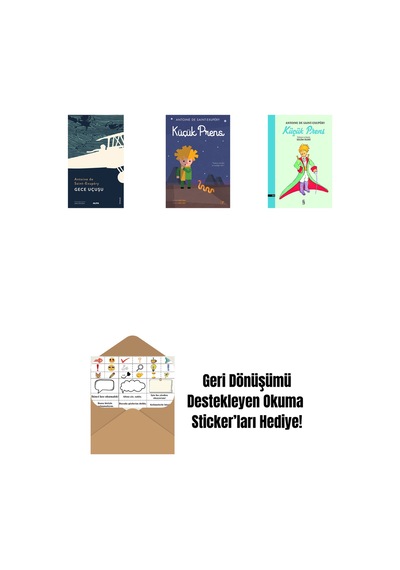 Gece Uçuşu + Küçük Prens Ciltli - Büyük Boy + Küçük Prens + Okuma Sticker'ları