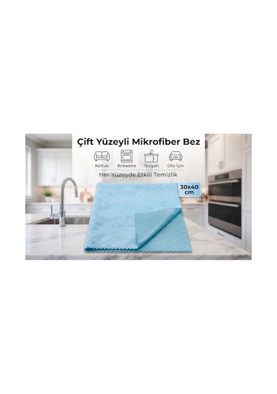 Microduo Pro 30x40 Çift Taraflı Mikrofiber Temizlik Bezi - Bir Yüzü Örme Dokulu Bir Yüzü Simli Ankastre, Oto, Koltuk Ve Tüm Yüzeyler İçin Mavi Microduo Pro 30x40 Çift Taraflı Mikrofiber Temizlik Bezi - Bir Yüzü Örme Dokulu Bir Yüzü Simli Ankastre, Oto, Koltuk Ve Tüm Yüzeyler İçin Mavi
