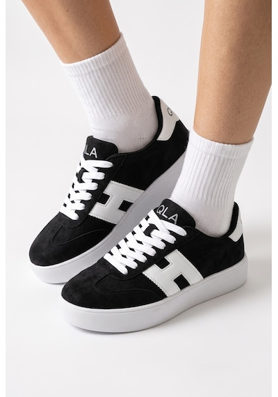 V.S.H Velvet Kadın Yüksek Tabanlı Sneaker Siyah-beyaz Desen Spor Ayakkabı Terra -2517 Siyah Beyaz