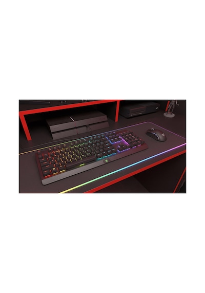 Arena Oyuncu Masası Rgb Işıklı Ledli Uzaktan Kumandalı Siyah