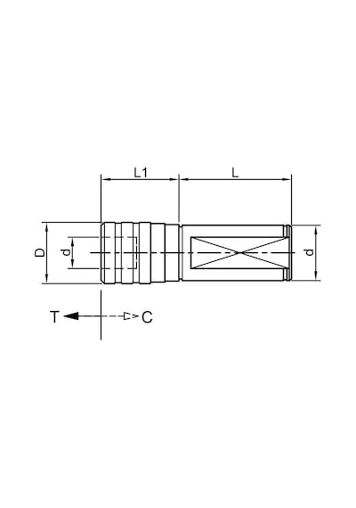Fett 32mm Pld Tip7400 C Kılavuz Çekme Başlığı Giriş Ve Çıkış Kompanzeli Kapasite M3-m12