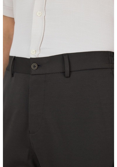 İmza Koyu Antrasit Esnek Yandan Cepli Casual Slim Fit Jogger Pantolon 1003250157 Koyu Antrasit