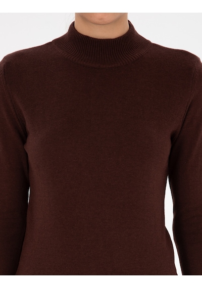 Pierre Cardin Kadın Kahverengi Kazak /triko 50315768-vr029 Kahverengi