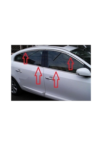 Renault Fluence 8 Parça Tamtur Krom Cam Çıtası