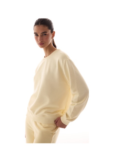 Penti Ekru Bisiklet Yaka Regular Kesim Pamuklu Sweatshirt