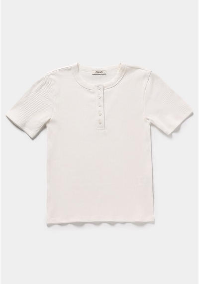 Colin's Colins Slim Fit Yuvarlak Yaka Düz Kadın Beyaz Kısa Kol Tişört Cl1080872 Q1.v1 Ofw