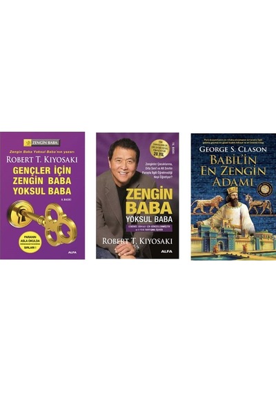 Gencler İcin Zengin Baba Yoksul Baba + Zengin Baba Yoksul Baba + Babilin En Zengin Adami 3 Set