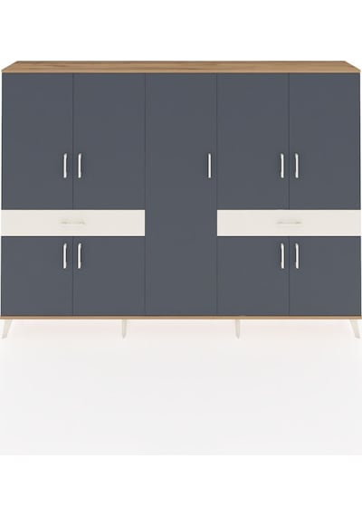 Arges Dolap 12 Raflı 2 Çekmeceli 8 Kapaklı 220x30x163 Çam-antrasit/aytaşı Antrasıt/aytası - Atlas Çam Arges Dolap 12 Raflı 2 Çekmeceli 8 Kapaklı 220x30x163 Çam-antrasit/aytaşı Antrasıt/aytası - Atlas Çam
