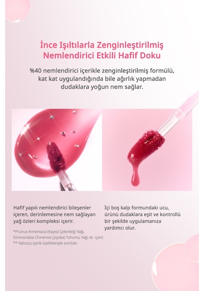 Peripera Doğal Tonlarda Uzun Süre Kalıcı Işıltılı Tint Perıpera Water Bare Tint 16 Cute Pink
