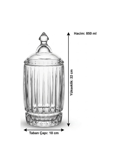 3 Lü Elysia Desen Tezgah Üstü Cam Drajelik-baharatlık-kavanoz Seti 3x850 Cc. Şeffaf