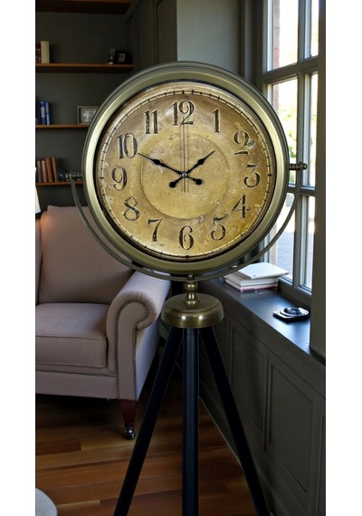 Antique Heritage Eskitme Tripod Ayaklı Saat Çok Renkli