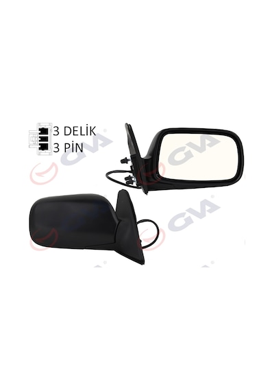 Gva Dış Dikiz Aynası Sağ Corolla 97 Elektrikli Isıtmalı Konveks 3 Fiş Vm-278er Gva 1071115