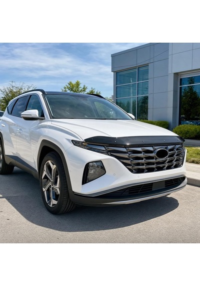 Hyundai Tucson 2022 Ve Sonrası Abs Ön Kaput Rüzgarlığı Kaput Koruma Taş Ve Böcek Önleyici Parlak Siyah