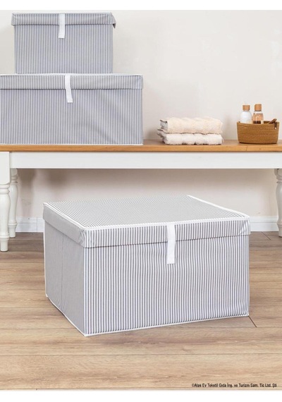 Çok Amaçlı Kutu Maxi Organizer - Hurç - Düzenleyici Nefes Alabilen Kumaş Beyaz Diğer