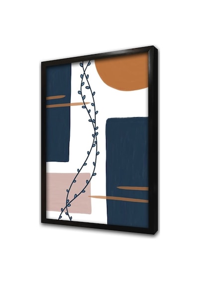 Sarmaşık Ve Modern Desenler Çerçeveli Mdf Tablo-173768