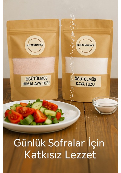 Doğal Tuz İkilisi Himalaya Tuzu & Kaya Tuzu 2 250 Gr - Öğütülülmüş - Sofralık