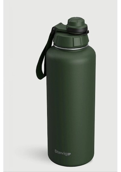Stevig 1 Hand Leak-proof Sızdırmaz Çelik Termos Green