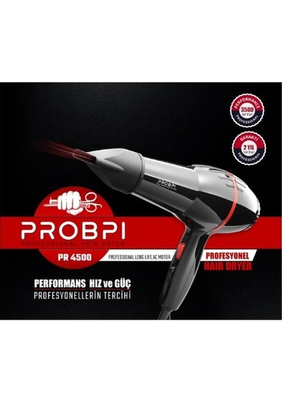 Probpi Pr 4500 Profesyonel Saç Kurutma Fön Makinesi + Vigo