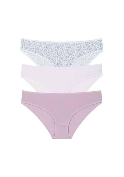 Berrak 3 Lü Paket Çok Renkli Pamuklu Bikini Kadın Külot 11370 Çok Renkli