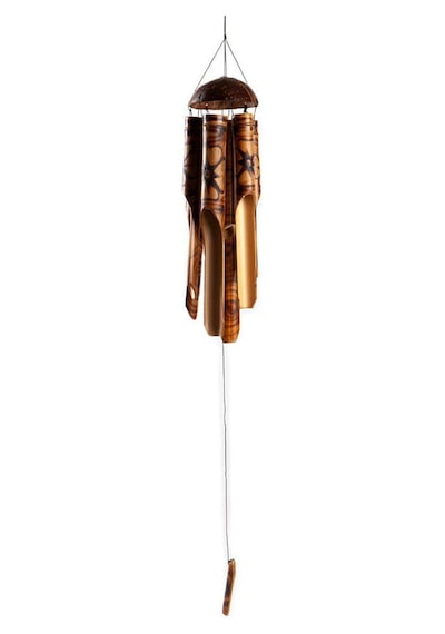 Feng Shui Coconat Bambu Rüzgar Çanı 45 Cm Orta Boy