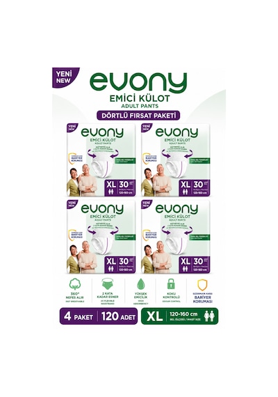 Hasta Bezi Yetişkin Emici Külot Xl - 120 Adet 4pk 30 XL