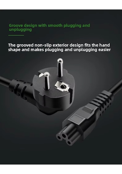 Primex Px-ync15 1.5 Metre Yonca Power Kablosu, 3x0.75mm Notebook Adaptör Power Kablo, Full Bakır Power Kablo
