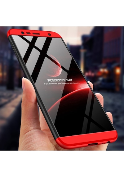 Samsung Galaxy Uyumlu J6 Plus Kilif 3 Parçali 360 Tam Korumali Gkk Kapak 393153077