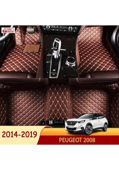 Peugeot 2008 2014-2019 5D Havuzlu Suni Deri Oto Paspas 539859813