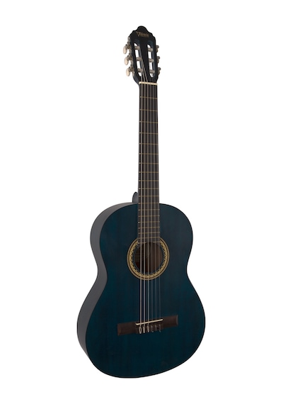 Valencıa Vc204tbu Klasik Gitar, Scale 4/4,şeffaf Mavi Mat, Kapak