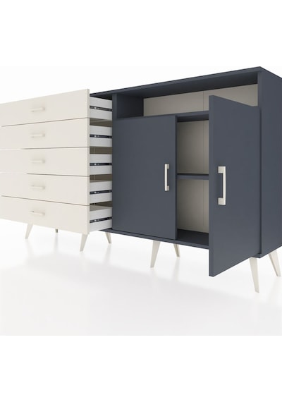 Arges Konsol 2 Raflı 5 Çekmeceli 2 Kapaklı 176x30x99 Antrasit-ant Antrasit-antrasit/aytaşı Arges Konsol 2 Raflı 5 Çekmeceli 2 Kapaklı 176x30x99 Antrasit-ant Antrasit-antrasit/aytaşı