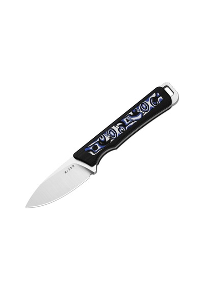 Kizer Whiskey Jack Multiple Carry Options Vortex Pattern Micarta Skeletonized Tang Aeb-l Kizerv 1108a6 Kamp Bıçağı Kum