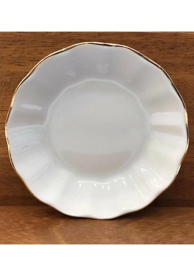 Porland Yaldızlı Porselen Çay Tabağı 12 'li