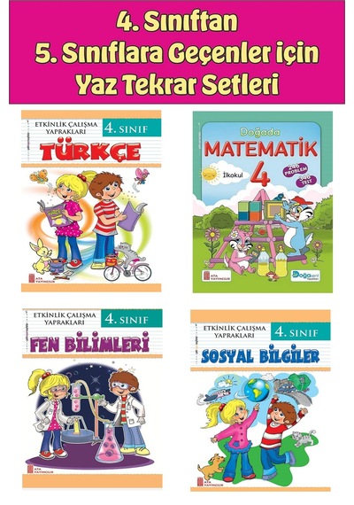 4.sınıftan 5.sınıfa Geçenler İçin Yaz Tekrar Setleri 3