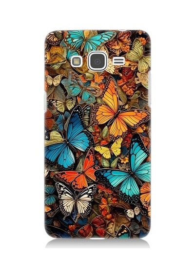 Samsung Galaxy Grand Prime Uyumlu Pastel Renkli Kelebekler Desenli Silikon Kılıf