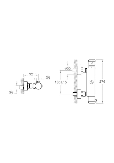 Artema A47055Exps Aquaheat Termostatik Duş Bataryası Krom