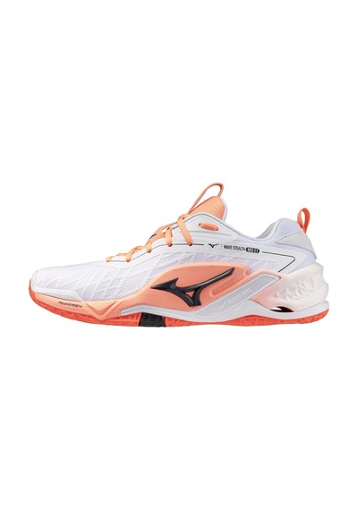 Mizuno Wave Stealth Neo 2.1 Erkek Hentbol Ayakkabısı Beyaz / Turuncu Çok Renkli
