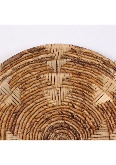 Kaunos 50x12 Cm Çap- Doğal Abaka Duvar Tabağı