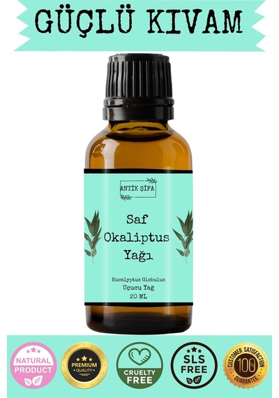 %100 Saf Okaliptus Uçucu Yağı - 20 Ml Seyreltilmemiş 20 ML