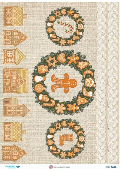 Diamond Pirinç Dekopaj Kağıdı - 3626
